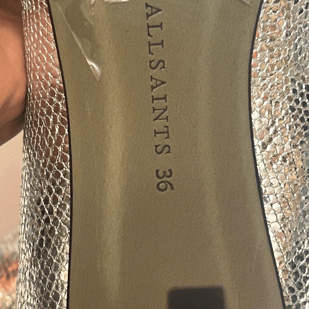 NEW! NWT ALL SAINTS Orlana Womens Metallic Pointed Toe Mid-Calf Boots size 6 - Picture 6 of 13
